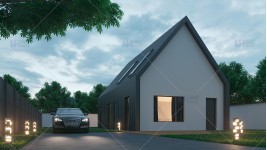 Proiect casa cu mansarda (130 mp) - Nordica